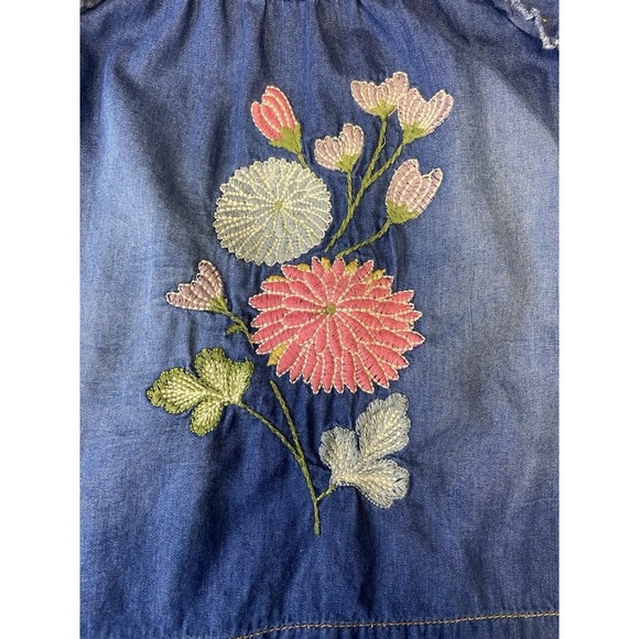 Mimi & Maggie Tranquil Garden Mariposa Denim Dress Baby Girl 3-6 Months - Picture 7 of 12